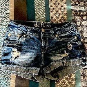 Wallflower denim shorts